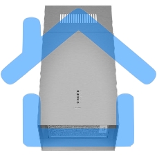 Вытяжка пристенная островная Maunfeld Bath Isla 401 нержавеющая сталь, 40 см, 1150 куб. м/ч, 52 дБ