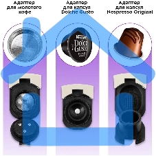 Кофеварка рожковая Kitfort КТ-7466 голубой/белый, исп. кофе - молотый/капсулы, 1.4 л, 1450 Вт, 19 Бар