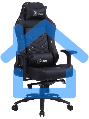 Кресло игровое Cactus CS-CHR-0112BL-M, массажное, с подголовником, черный