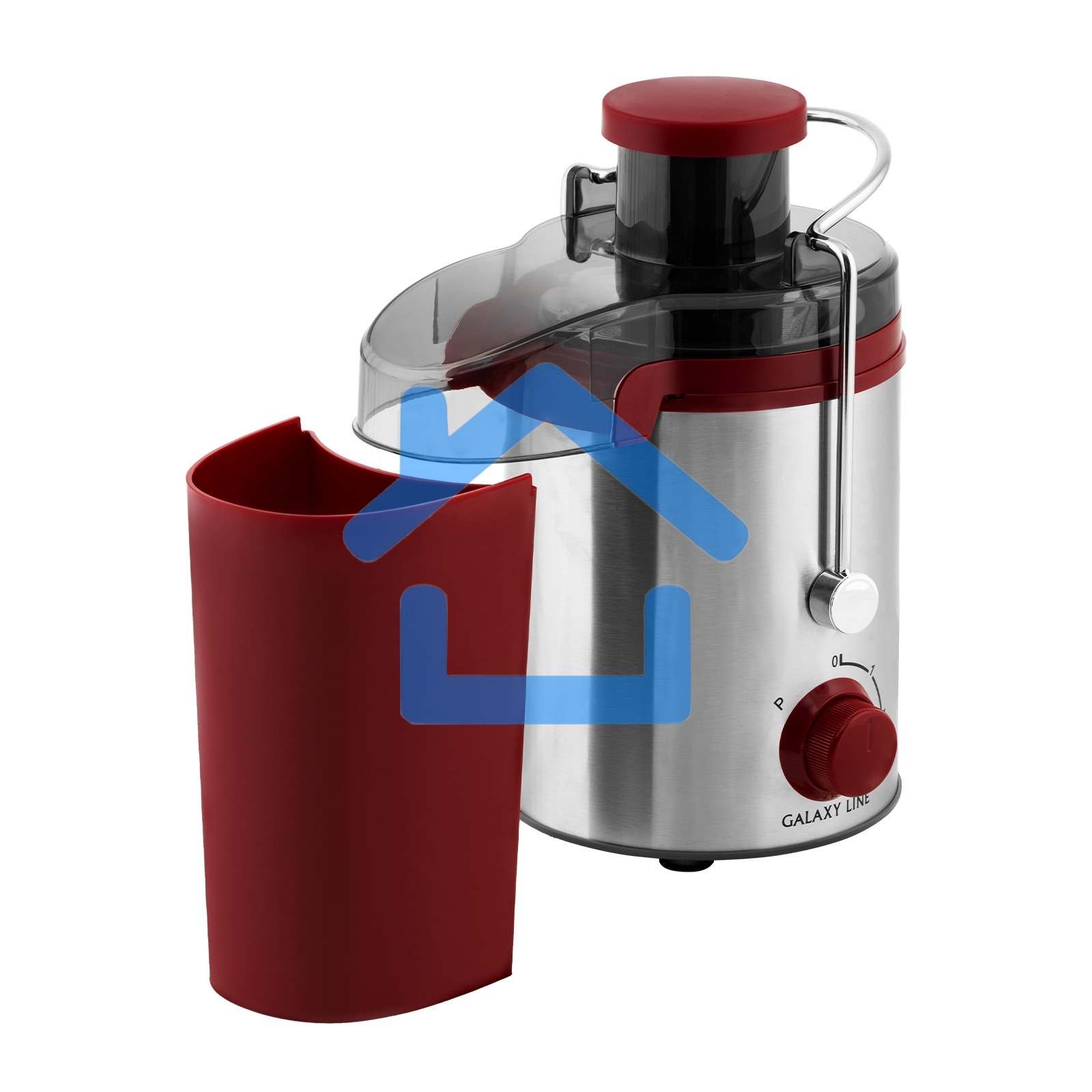 Соковыжималка центробежная Galaxy Line GL 0816 850Вт рез.сок.:550мл. красный/серебристый