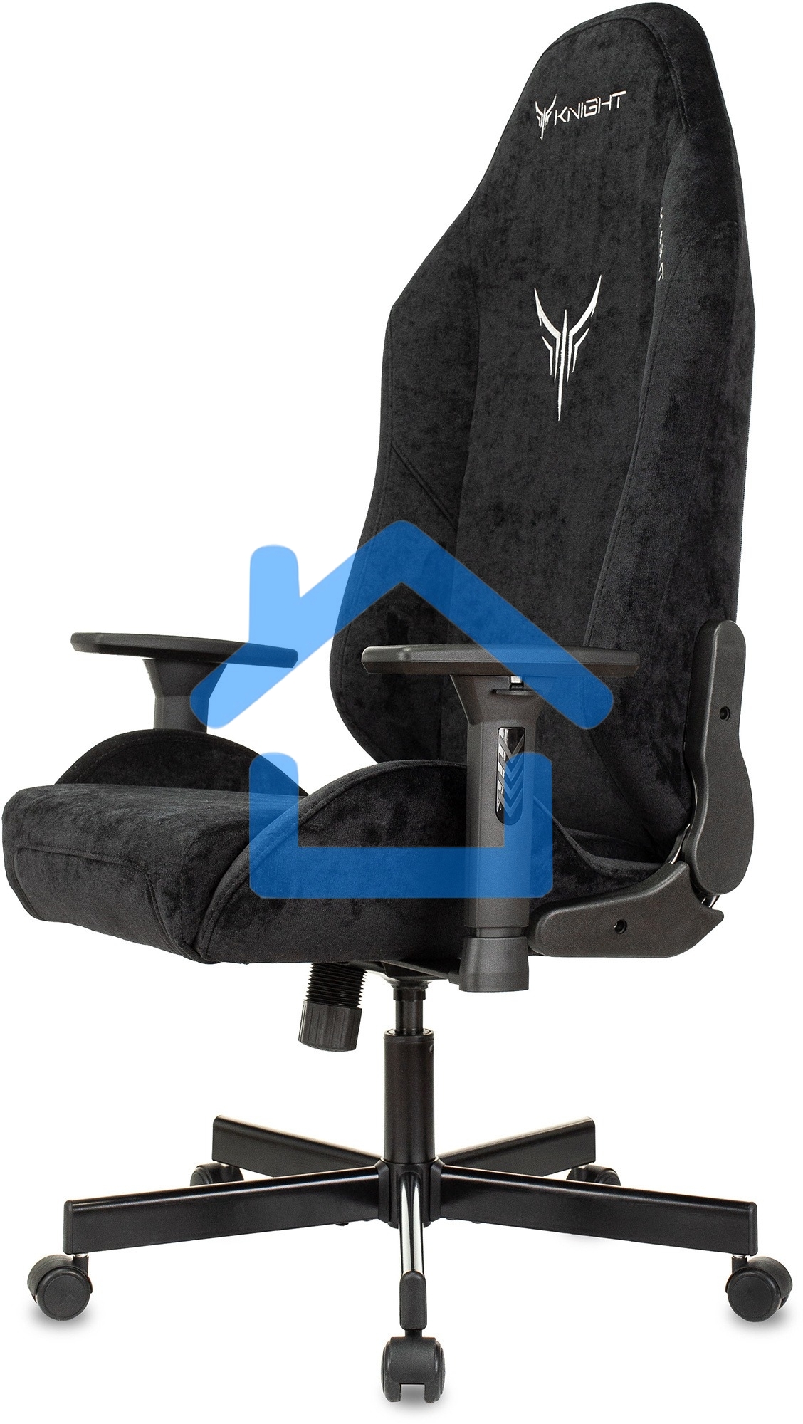 Кресло игровое Бюрократ Knight N1 Fabric черный Light-20, с подголов. крестовина металл