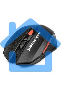 Мышь беспроводная Nakatomi MRON-08U черный, 1600 dpi, радиоканал, USB, кнопки - 6