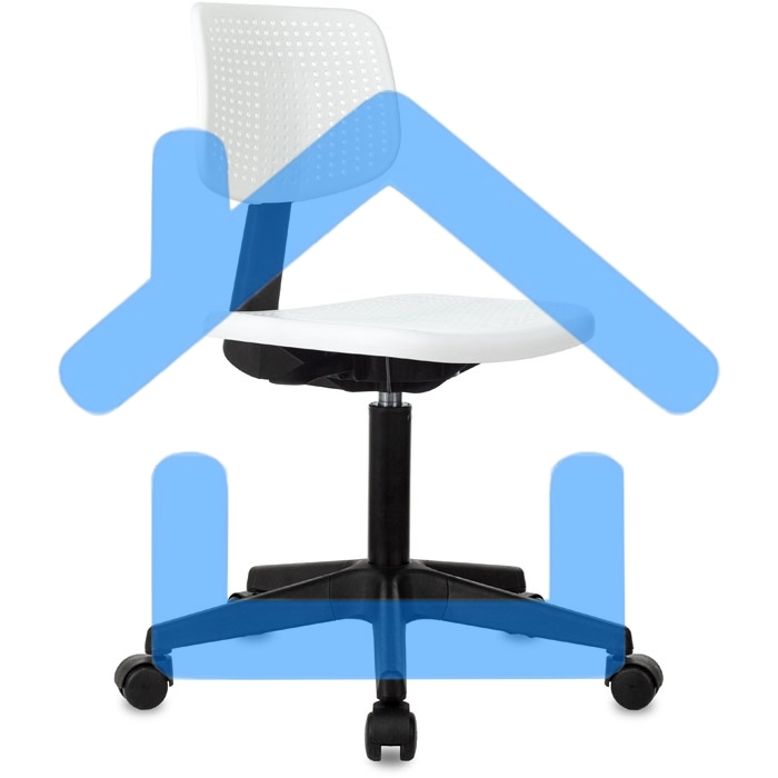 Кресло детское Бюрократ CH 200 белый пластик крестов. пластик