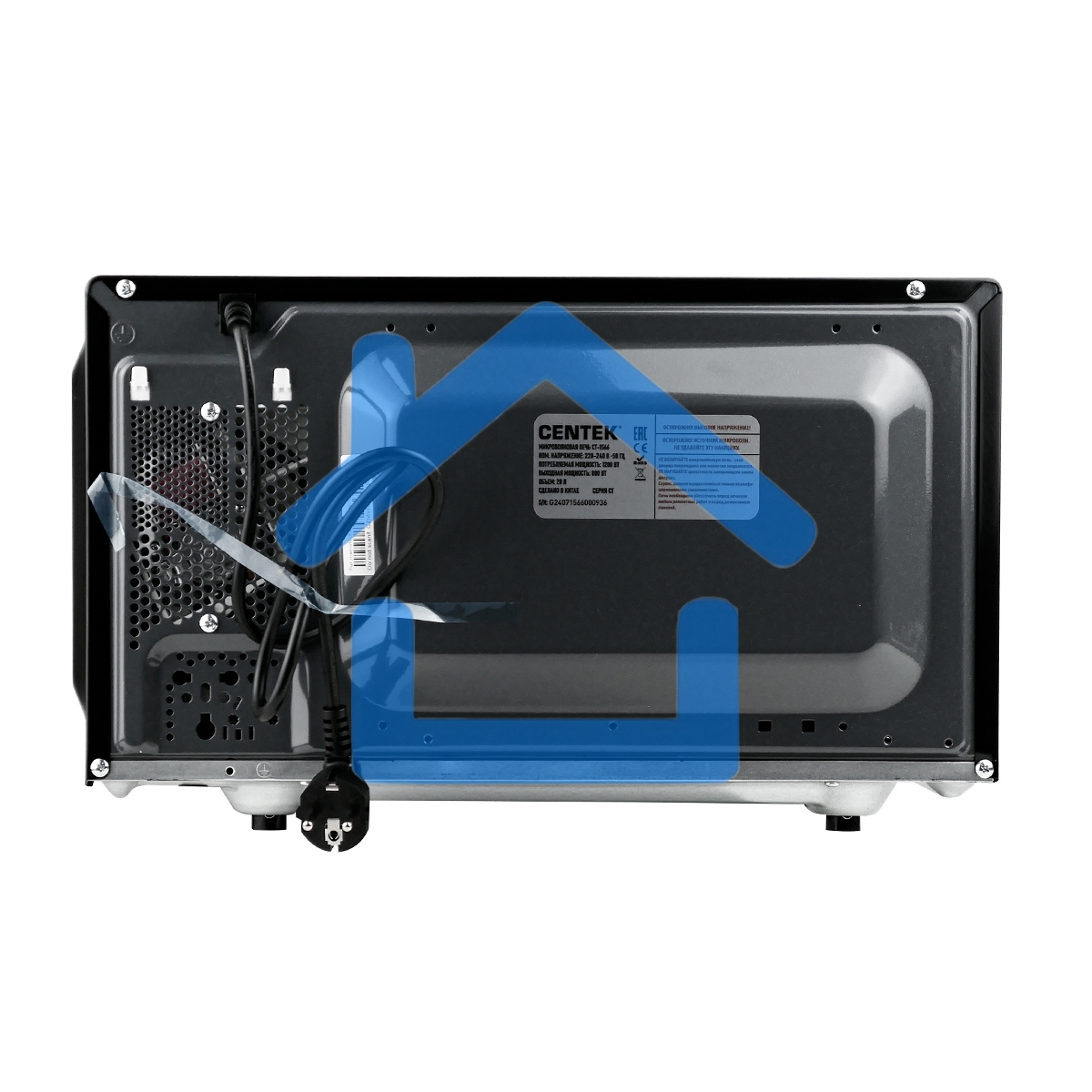 Микроволновая печь Centek CT-1566 черный/сталь, 20 л, 800 Вт, сенсор