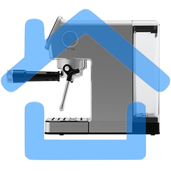 Кофеварка рожковая BQ CM7003 серебристый, исп. кофе - молотый, 1,2 л, 1350 Вт, 20 бар