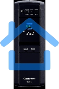 Источник бесперебойного питания Cyberpower CP1350EPFCLCD Line-Interactive 1350VA/810W USB/RS-232/RJ11/45 (6 EURO)