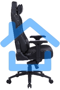 Кресло игровое Cactus CS-CHR-0112BL-M, массажное, с подголовником, черный