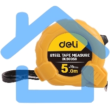 Рулетка Deli DL9005B 5м*19мм Метрическая. Корпус ударопрочный.