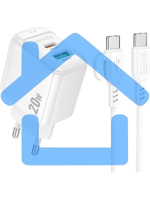 Сетевое зарядное устройство BOROFONE (6941991113864) BAS44Aaa 2USB 3.0A PD 20W+QC 3.0
