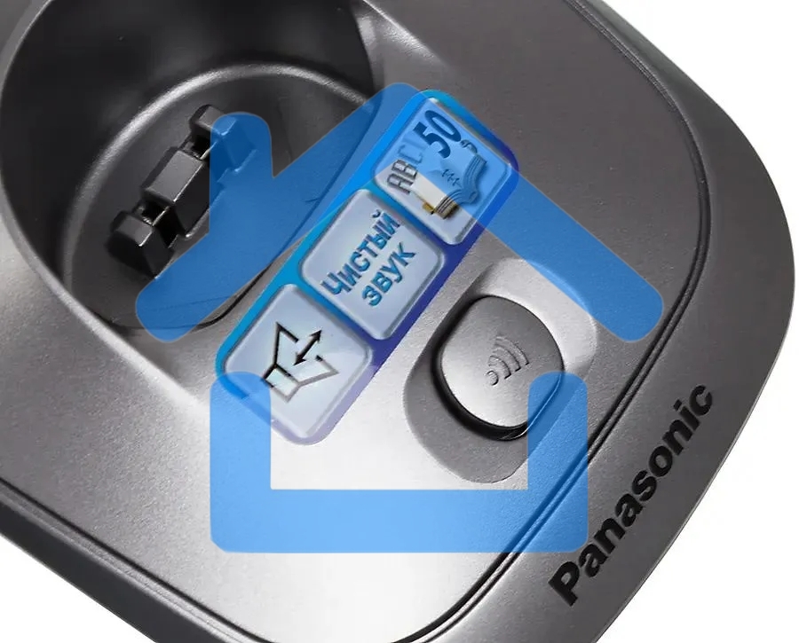Телефон беспроводной (DECT) Panasonic KX-TG2511RUM (металик) АОН, Caller ID,спикерфон на трубке,переход в Эко режим одним нажатием