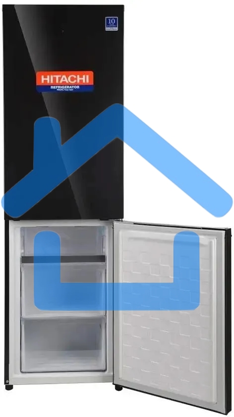 Холодильник Hitachi R-B410PUC6 BBK черный двухкамерный 215/105л морозилка снизу, No Frost