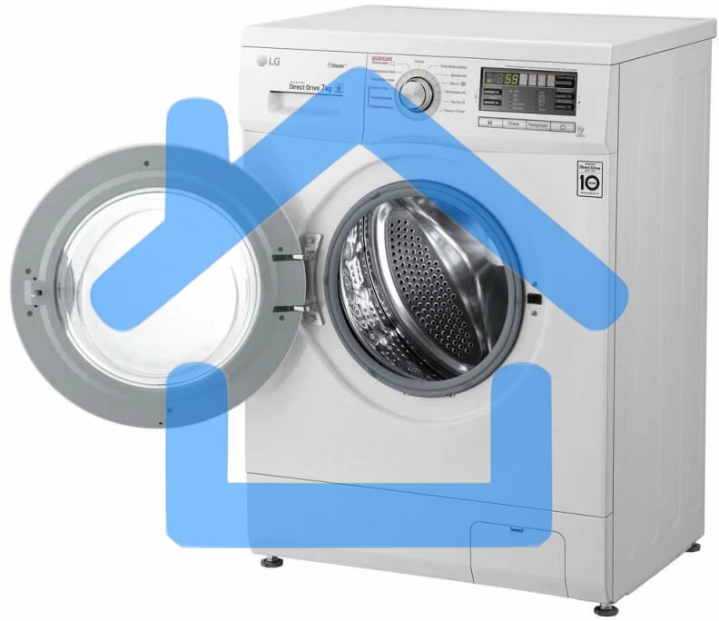Стиральная машина LG F1296HDS1 белый, загрузка фронтальная 7 кг, 1200 об/мин., класс: А