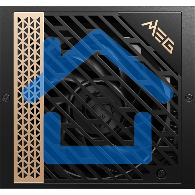 Блок питания MSI MEG Ai1300P (306-7ZP4A11-CE0), 1300Вт, 80 PLUS Platinum, 120мм, модульный, черный / золотой