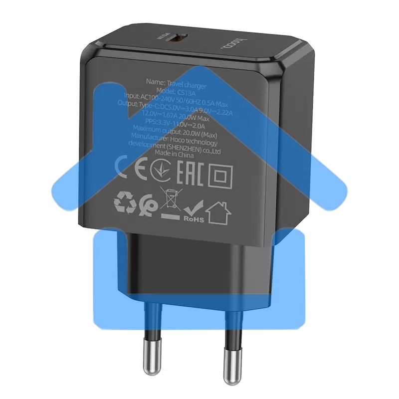 Сетевое зарядное устройство HOCO (6942007603805) CS13A 1USB 3.0A PD 20W