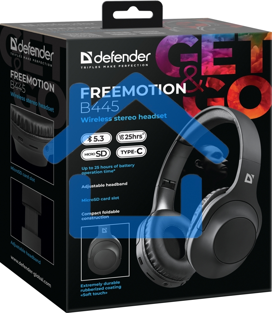 Гарнитура Defender FREEMOTION B445 черный