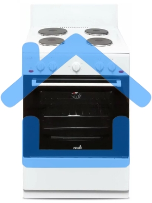 Плита электрическая Cezaris ПЭ Н Д 3000-02 белый, конфорок 4 электрических, духовка 58 л, 60 см x 85 см x 60 см