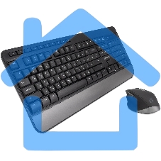 Комплект клавиатура + мышь Оклик S290W клав:черный мышь:черный USB беспроводная Multimedia (351701)