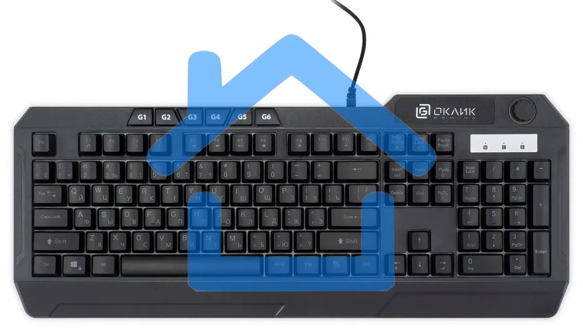 Клавиатура Oklick 715G (1680657) проводная, USB, черный
