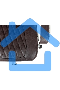 Кресло руководителя Бюрократ _AURA/BROWN коричневый, кожа, крестовина алюминий