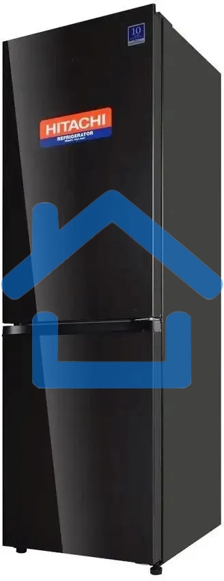Холодильник Hitachi R-B410PUC6 BBK черный двухкамерный 215/105л морозилка снизу, No Frost