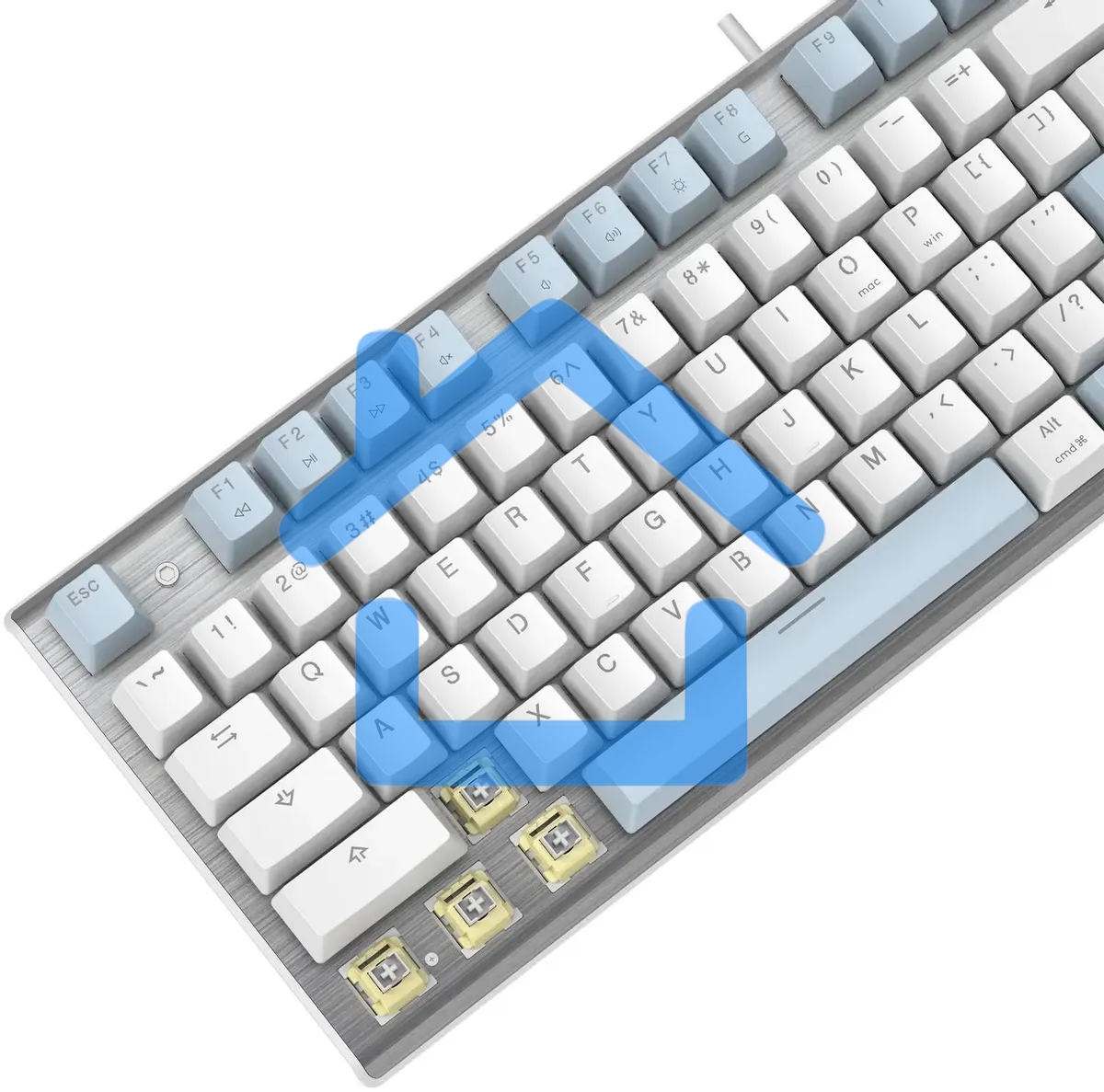 Клавиатура A4Tech Fstyler FS100 Neon проводная, USB, синий/белый