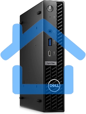 Неттоп Dell Optiplex 7020 Micro i3 14100T (2.7) 8Gb SSD 256Gb UHDG 730 Windows 11 Professional GbitEth 260W мышь клавиатура черный (7020-3861)