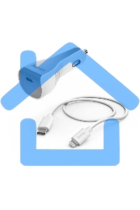 Комплект зарядное устройство Hama H-183317 3A PD для Apple кабель Apple Lightning/Type-C белый