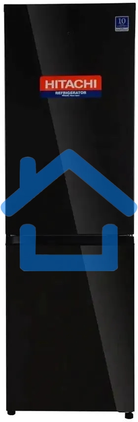 Холодильник Hitachi R-B410PUC6 BBK черный двухкамерный 215/105л морозилка снизу, No Frost