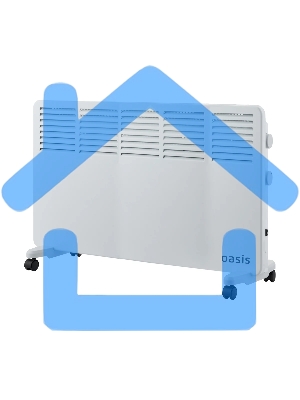 Конвектор Oasis VK-20 белый, 2000 Вт, 25 м2, термостат