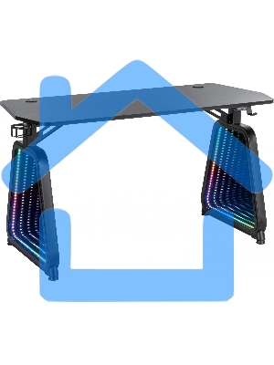 Стол игровой Cactus CS-GMD-BK-RGB столешница МДФ, черный каркас черный 136x60x75см