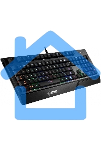 Клавиатура MSI VIGOR GK20 RU черный USB Multimedia for gamer LED (подставка для запястий)