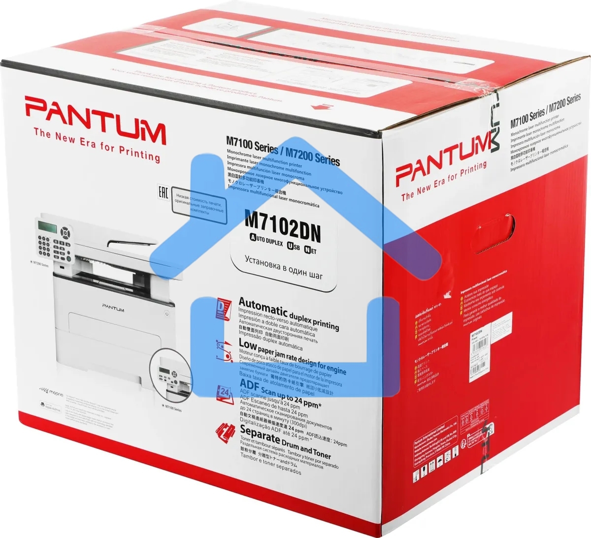 МФУ лазерное Pantum M7102DN, A4, ч/б, печ. до 33 стр/мин., скан. до 24 стр/мин., 1200x1200dpi, USB, RJ-45