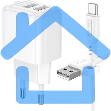 Сетевое зарядное устройство BOROFONE (6941991113772) BAS41Aa 2USB 2.0A для Type-C