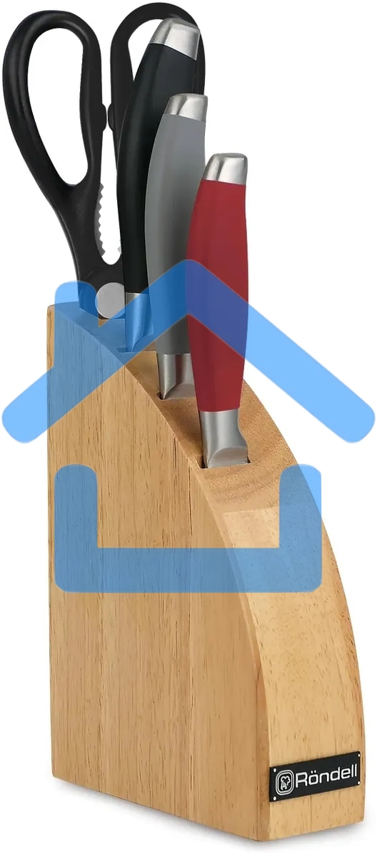 Набор ножей 3 шт + ножницы + блок Dart Rondell (MC)