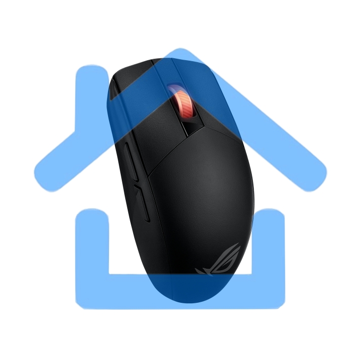 Мышь беспроводная ASUS ROG Strix Impact III Wireless черный, 36000 dpi, радиоканал, Bluetooth, USB, кнопки - 6