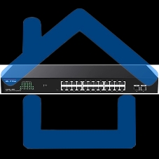 Коммутатор управляемый IP-COM G2226F, 24x1 Gbит/с, SFP 2x1 Gbит/с, черный