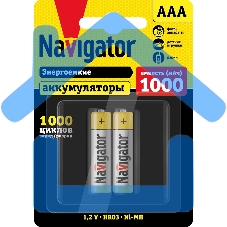 Аккумулятор Navigator NHR-1000-HR03-BP2 (блист.2шт) Аккумулятор Navigator NHR-1000-HR03-BP2 (блист.2шт)