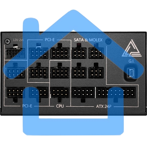 Блок питания MSI MEG Ai1300P (306-7ZP4A11-CE0), 1300Вт, 80 PLUS Platinum, 120мм, модульный, черный / золотой