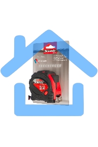 Рулетка Matrix status magnet 3 fixations 5мх25мм обрезиненный корпус зацеп с магнитом