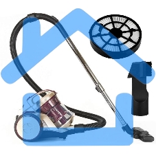 Пылесос Pioneer VC325C красный/золотой, 380/2000 Вт, уборка сухая, пылесборник контейнер 2 л