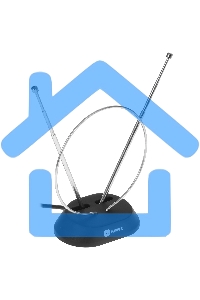 Телевизионная антенна Harper ADVB-2111 (комнатная, пассивная;DVB-T2; VHF / UHF (174–230 MHz, 470-862 MHz); 20 dB; 75; 3dB; 1 м)