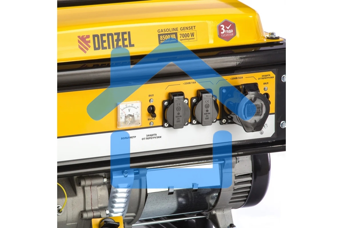 Электрогенератор бензиновый Denzel GE 8900, 8.5 кВт, 99 дБ, 86 кг
