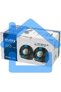 Акустическая система Sven 150 2.0 черный/синий 5Вт