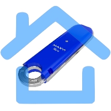 Флешка USB Maxvi P2 blue (FD16GBUSB20C10P2), 16Gb, USB 2.0, R/W 30/10, синий