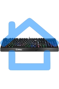 Клавиатура MSI VIGOR GK20 RU черный USB Multimedia for gamer LED (подставка для запястий)