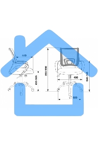 Кресло компьютерное Бюрократ CH-695N/SL/DG/TW-11 темно-серый TW-04 сиденье черный TW-11, крестовина хром