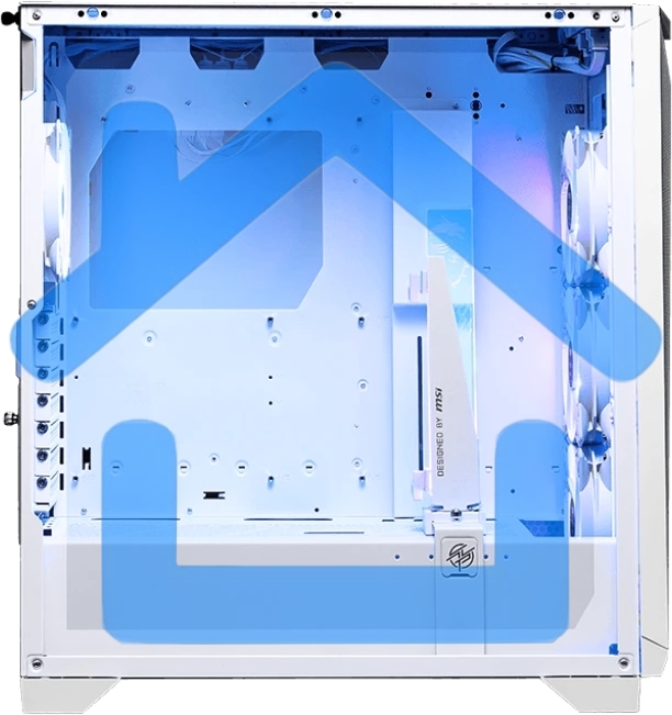 Компьютерный корпус MSI MPG GUNGNIR 300R AIRFLOW White, Midi Tower, EATX,2xUSB 3.2 Gen 1, 1xUSB 3.2 Gen2 Type-C,4x120мм PWM ARGB Fan, ARGB+PWM Control Board, Tempered Glass Window