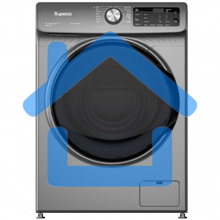 Стиральная машина Бирюса WM-SM814/03 M Металлик, загрузка фронтальная 8 кг, 1200 об/мин, класс А+++