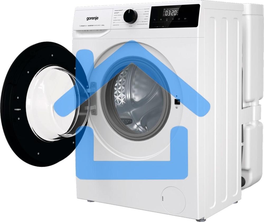 Стиральная машина Gorenje W1NHPI62SCSIRV белый загр. фронтальная макс.: 6 кг 1200 об/мин класс: А