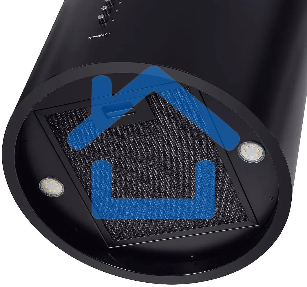 Вытяжка островная HOMSair FLY 1000PH черный, 38 см, 1000 куб. м/ч, 52 дБ